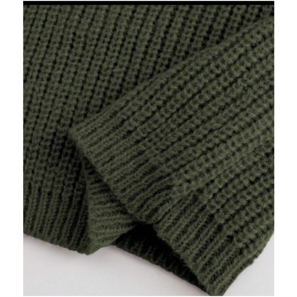 Cozy Solid Button Down High Neck Pockets Oversize… - image 5